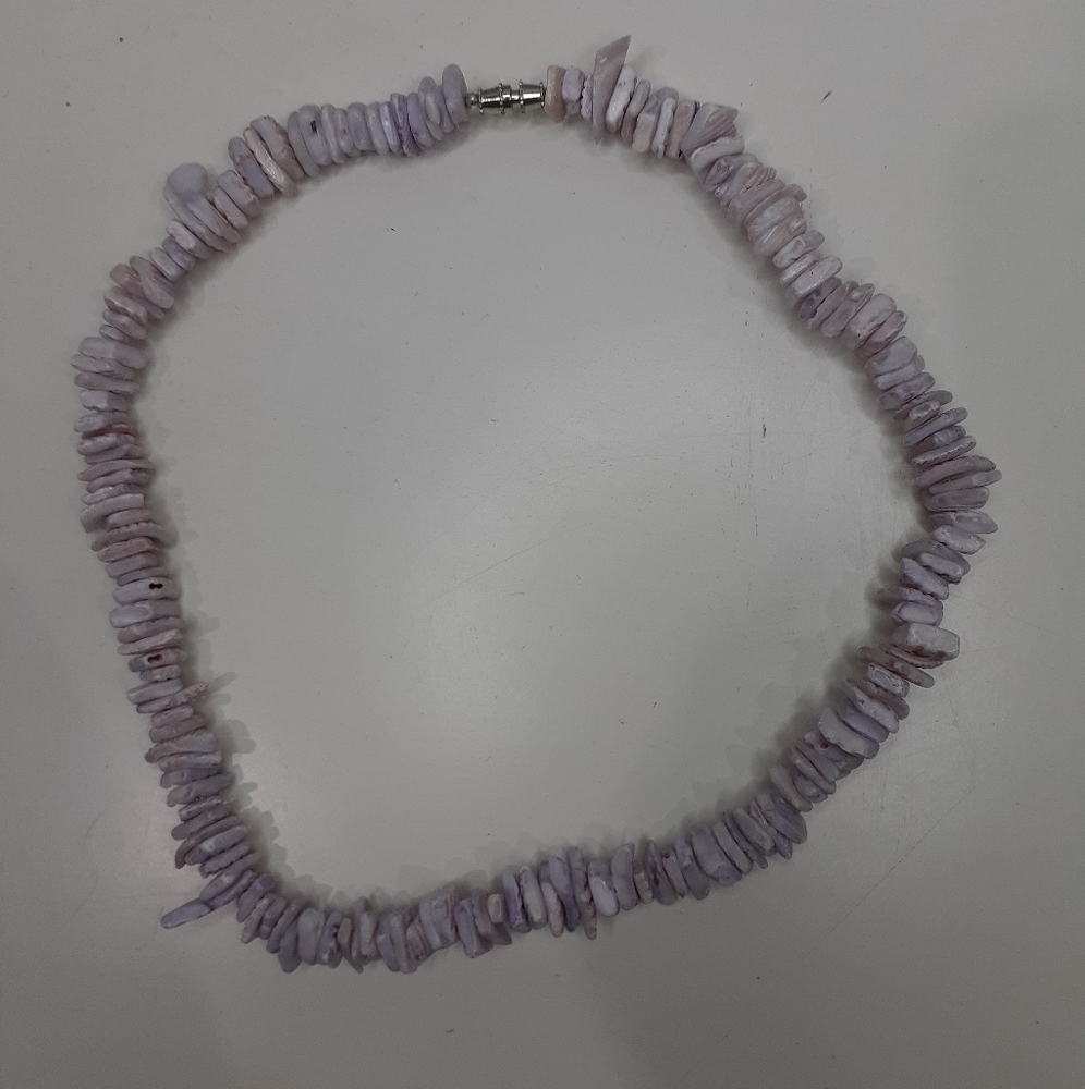 Purple rock necklace